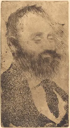 Alphonse Hirsch, 1875. Creator: Edgar Degas