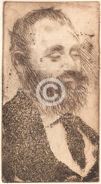 Alphonse Hirsch, 1875. Creator: Edgar Degas.