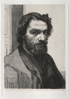 Alphonse Legros, 1861 (printed 1875). Creator: Félix Bracquemond (French, 1833-1914); Cadart
