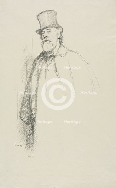 Alphonse Legros, 1897. Creator: William Rothenstein (British, 1872-1945).
