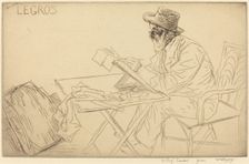 Alphonse Legros Sketching. Creator: Alphonse Legros