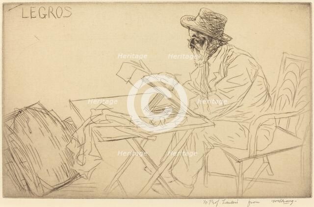 Alphonse Legros Sketching. Creator: Alphonse Legros.