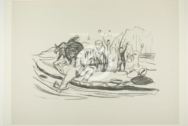 Alpha's Death, 1908/09. Creator: Edvard Munch.
