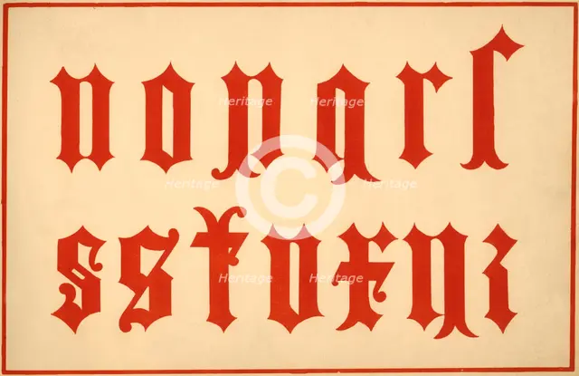Alphabet, archaic letters, lower case. Artist: Unknown.