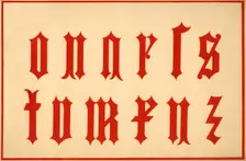 Alphabet, archaic letters, lower case
