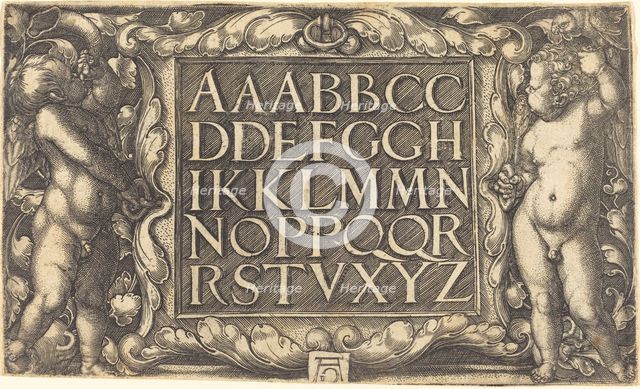 Alphabet, c. 1525/1555. Creator: Heinrich Aldegrever.