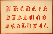Alphabet, letters A-Z, upper case