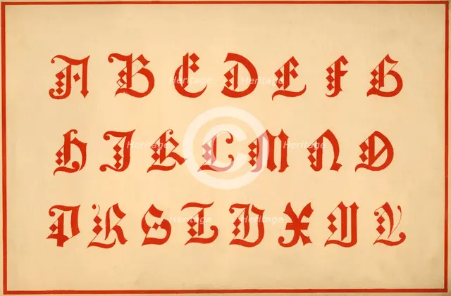 Alphabet, letters A-Z, upper case. Artist: Unknown.