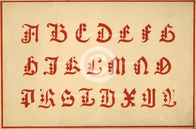 Alphabet, letters A-Z, upper case. Artist: Unknown.