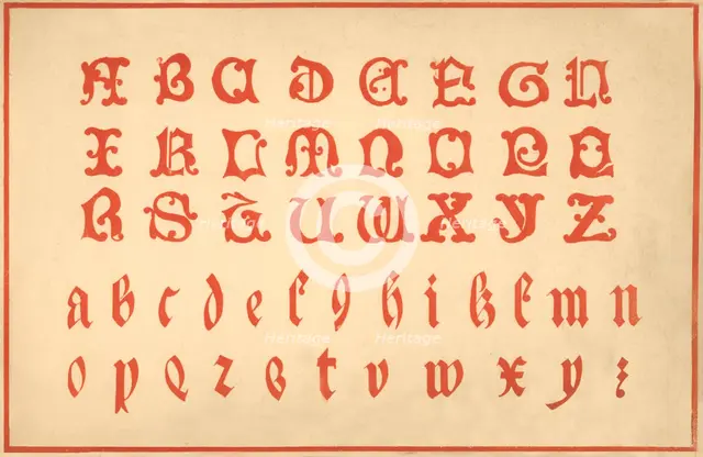 Alphabet, letters A-Z, upper and lower case Artist: Unknown.