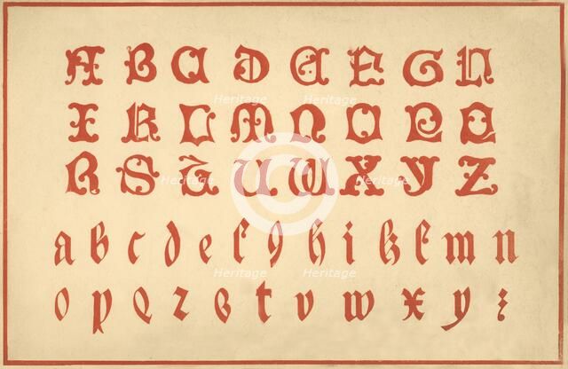 Alphabet, letters A-Z, upper and lower case Artist: Unknown.