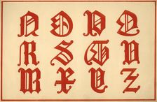 Alphabet, letters N-Z, upper case