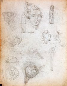 Alphabetic human forms, c1787-1818. Creator: William Blake