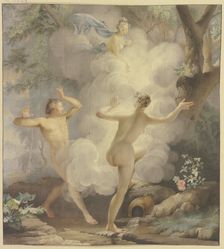 Alpheios pursues Arethusa, who is rescued by Diana, 1742. Creator: Arnout Rentinck