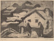 Alpine Huts in Fog, 1920. Creator: Ernst Kirchner