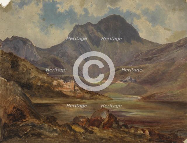 Alpine lake in Bavaria, 1873. Creator: Johan Knutson.