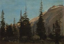 Alpine Landscape: The Handegg, Switzerland, 1850s. Creator: Jean-Léon Gérôme (French, 1824-1904)