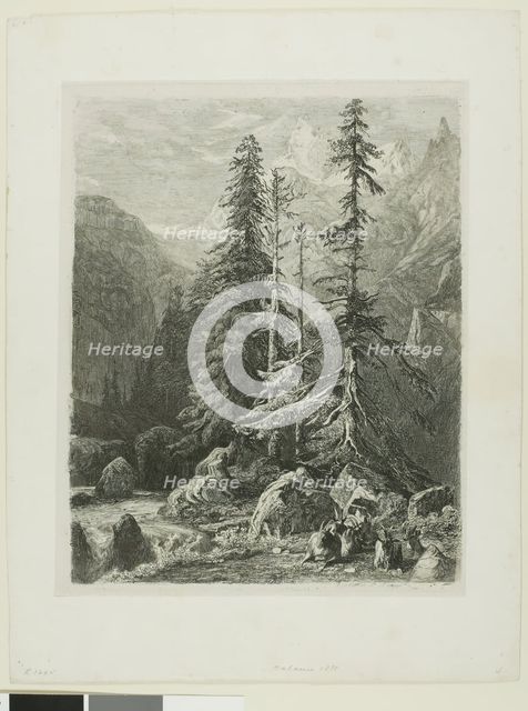 Alpine Landscape, n.d. Creator: Alexandre Calame.