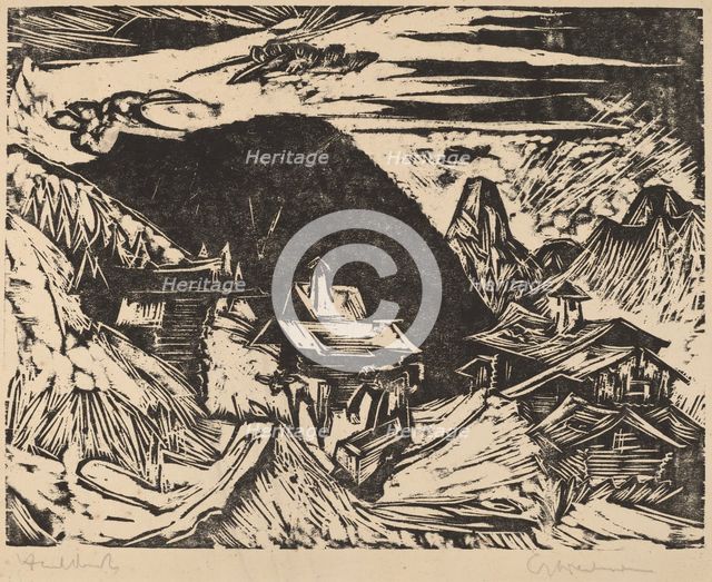 Alpine Pasture, 1918. Creator: Ernst Kirchner.