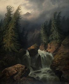 Alpine rapids, 1830-1864. Creator: Alexandre Calame