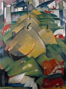 Alpine Scene (Haystacks), 1912. Creator: Marc, Franz (1880-1916)