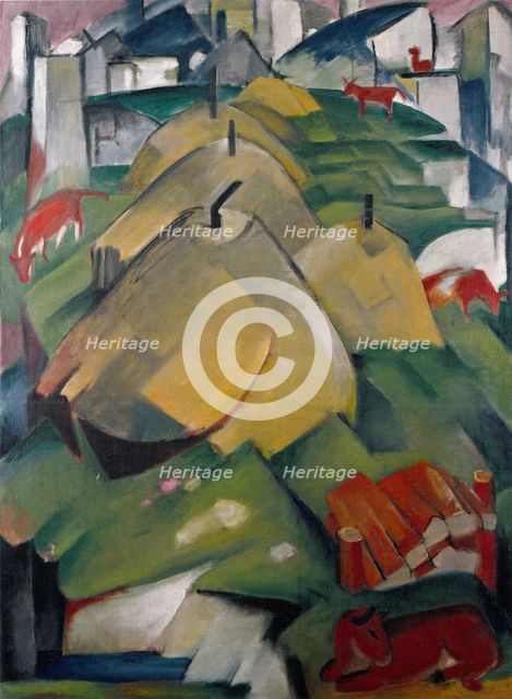 Alpine Scene (Haystacks), 1912. Creator: Marc, Franz (1880-1916).