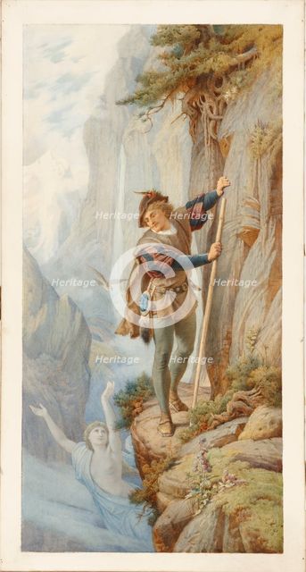 Alpine scene, Schiller's "Berglied", 1881.  Creator: Leopold Bode.