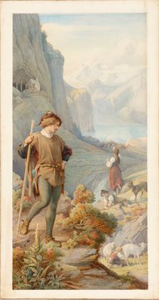 Alpine scene, Schiller's "Berglied", 1881. Creator: Leopold Bode