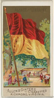 Alsace and Lorraine, from Flags of All Nations, Series 2 (N10) for Allen & Ginter Cigarett..., 1890. Creator: Allen & Ginter