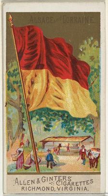 Alsace and Lorraine, from Flags of All Nations, Series 2 (N10) for Allen & Ginter Cigarett..., 1890. Creator: Allen & Ginter