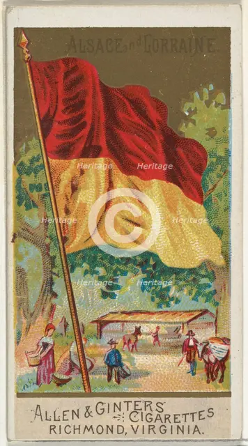 Alsace and Lorraine, from Flags of All Nations, Series 2 (N10) for Allen & Ginter Cigarett..., 1890. Creator: Allen & Ginter.