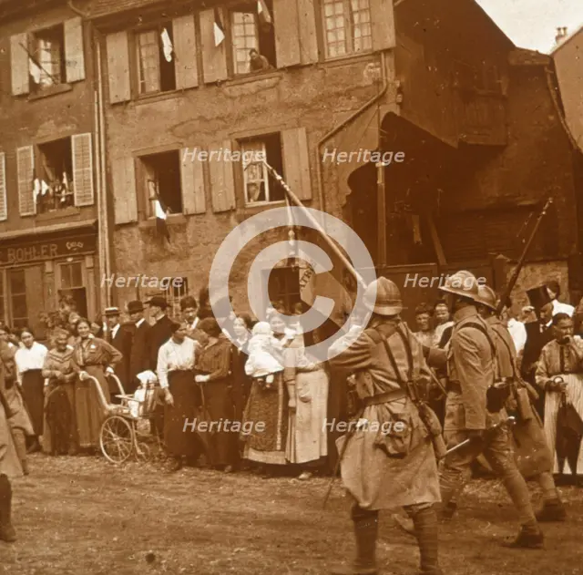 Alsace is taken, c1914-c1918. Artist: Unknown.