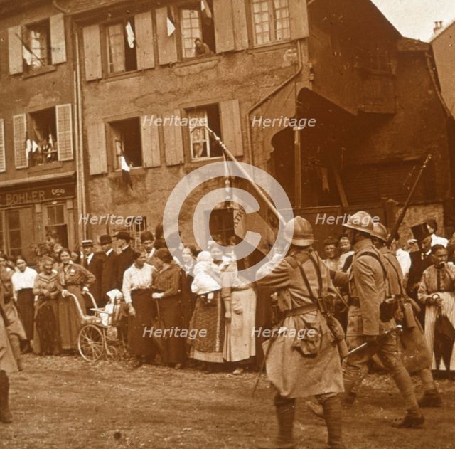 Alsace is taken, c1914-c1918. Artist: Unknown.