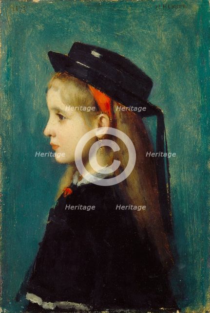Alsatian Girl, 1873. Creator: Jean Jacques Henner.