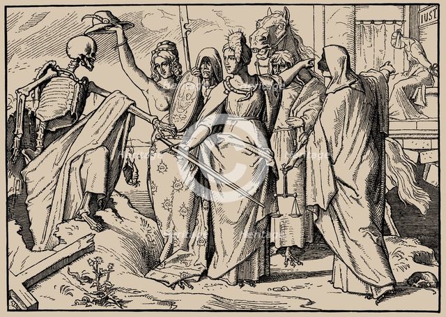 Also a Dance of Death, Sheet I (Resurrection of death), 1849.