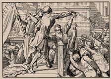 Also a Dance of Death, Sheet IV (Death hands the sword to the people), 1849