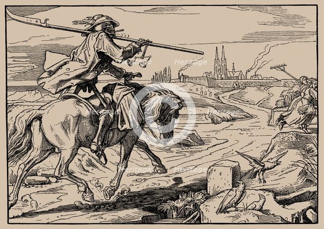 Also a Dance of Death, Sheet II (Riding death), 1849.