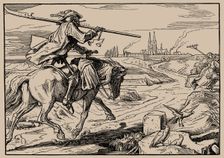 Also a Dance of Death, Sheet II (Riding death), 1849