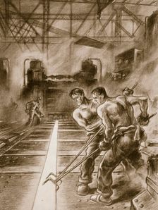Also as soldiers of work: SA men in the front line 1938. Creator: Unknown