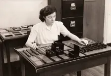 Aptitude test, Rowntree factory, York, Yorkshire,1948