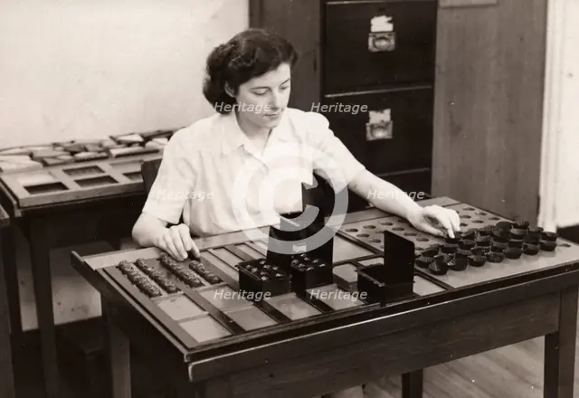 Aptitude test, Rowntree factory, York, Yorkshire,1948. Artist: Unknown