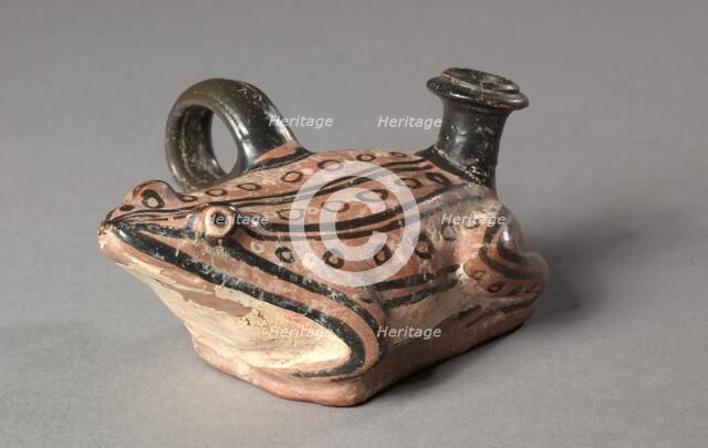 Apulian Frog Guttus, 4th century BC. Creator: Unknown.
