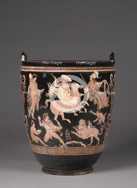 Apulian Situla, c. 350 BC. Creator: Group of the Dublin Situlae, attributed to.