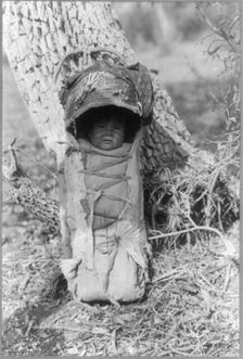 Apache babe in carrier, c1903. Creator: Edward Sheriff Curtis