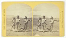 Apache Indians, as they appear ready for the war-path, 1873. Creator: Tim O'Sullivan