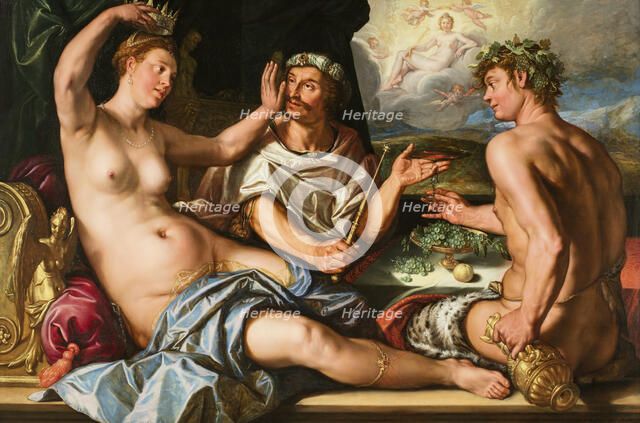 Apame Usurps the King's Crown (The Four Powers), 1614. Creator: Goltzius, Hendrick (1558-1617).