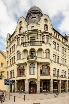Apartment building, Hansahaus am Wielandplatz, Weimar, Germany, (1905), 2018. Rudolf Zapfe 1905. Artist: Alan John Ainsworth