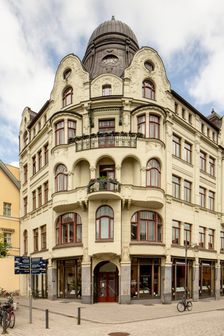 Apartment building, Hansahaus am Wielandplatz, Weimar, Germany, (1905), 2018. Rudolf Zapfe 1905. Artist: Alan John Ainsworth