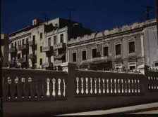 Apartment houses near the cathedral in old part of the city, San Juan, 1941. Creator: Jack Delano