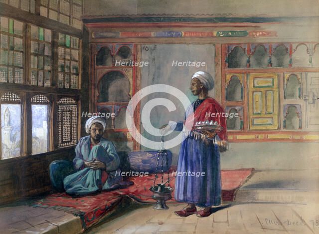 'Apartment in the House of the Sheikh Sadat, Cairo', 1873. Artist: Frank Dillon